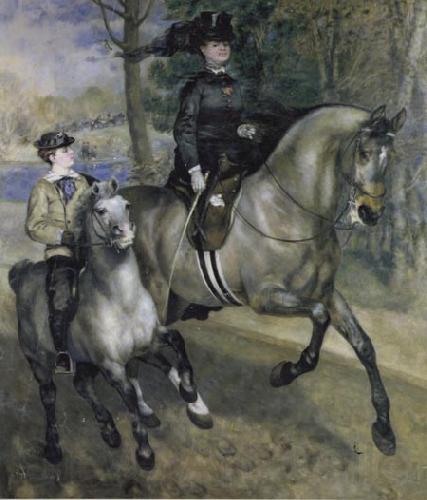Pierre-Auguste Renoir Ride in the Bois de Boulogne (Madame Henriette Darras) Norge oil painting art